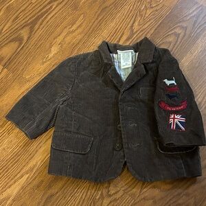 Brown Corduroy Kids Jacket with Patches